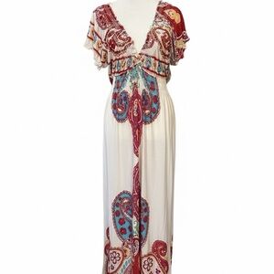 Jessica Taylor NYC Boho Paisley Maxi Dress -Size Small